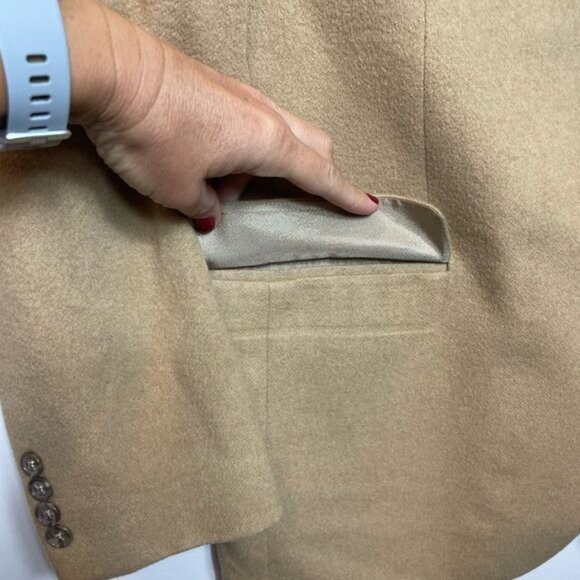 Vintage Barrymore for Fleishman's Camel Hair Blazer Luxury Tan Single Size 41 L - Picture 3 of 11